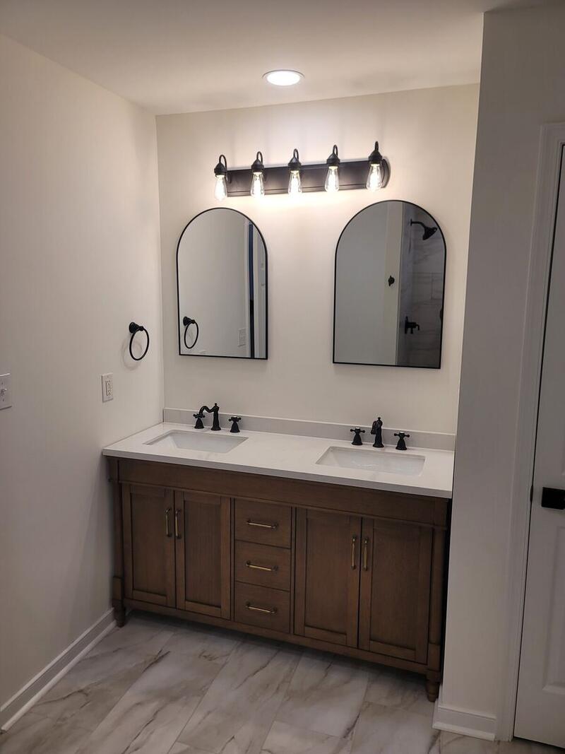 Primary Bath Renovation — Double Vanity — J. Severt Contracting